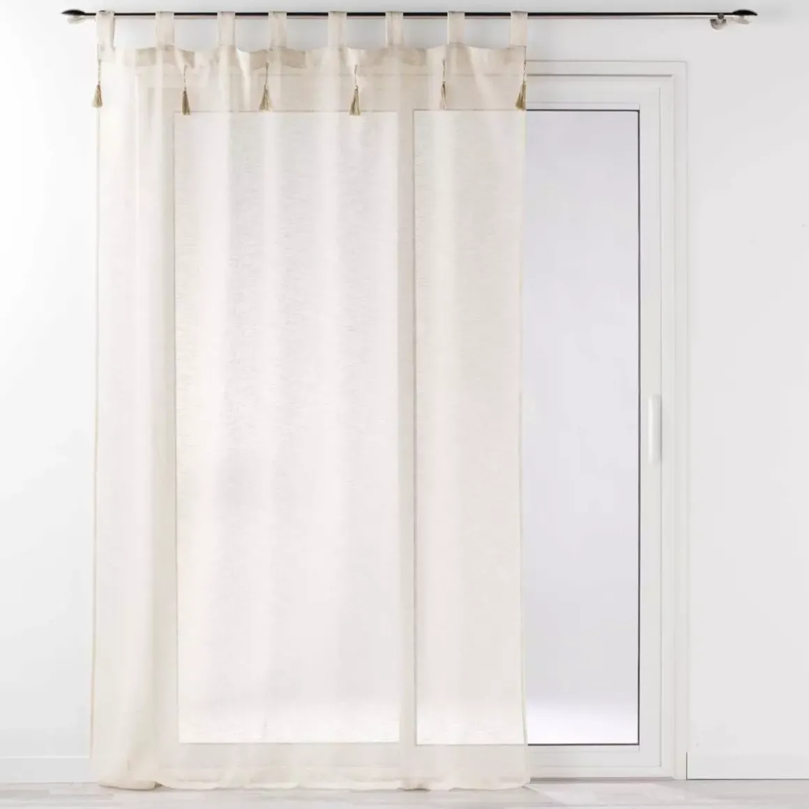 Tenda trasparente con passanti (140 x 240 cm) Dalila Ecru
