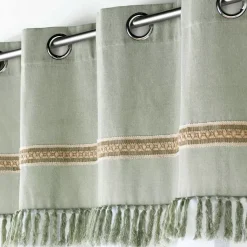 Tenda trasparente cotone (140 x 240 cm) Janara Verde salvia