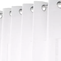 Tenda trasparente effetto lino passanti nascosti (400 x 240 cm) Haltona Bianco