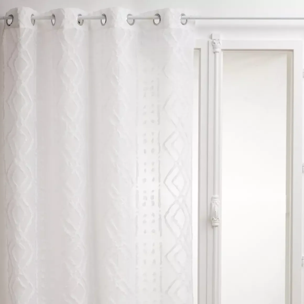 Tenda trasparente (140 x 240 cm) Salma Bianco