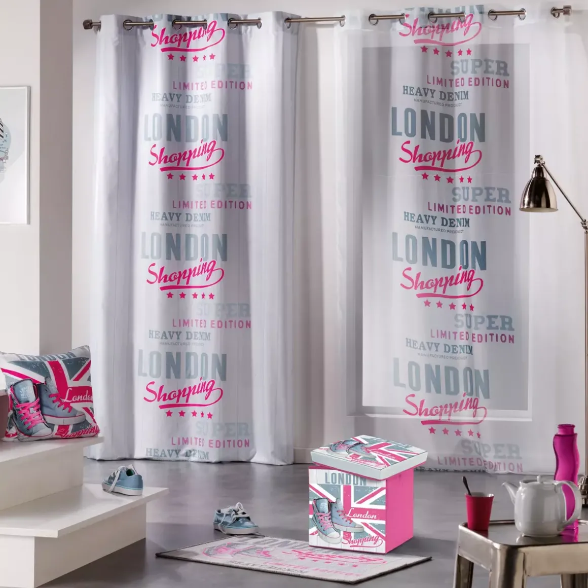 Tenda (140 x 240 cm) Girly London Bianco