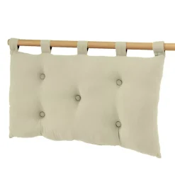 Testiera cuscino garza di cotone (80 x 50 cm) Gaïa Verde salvia