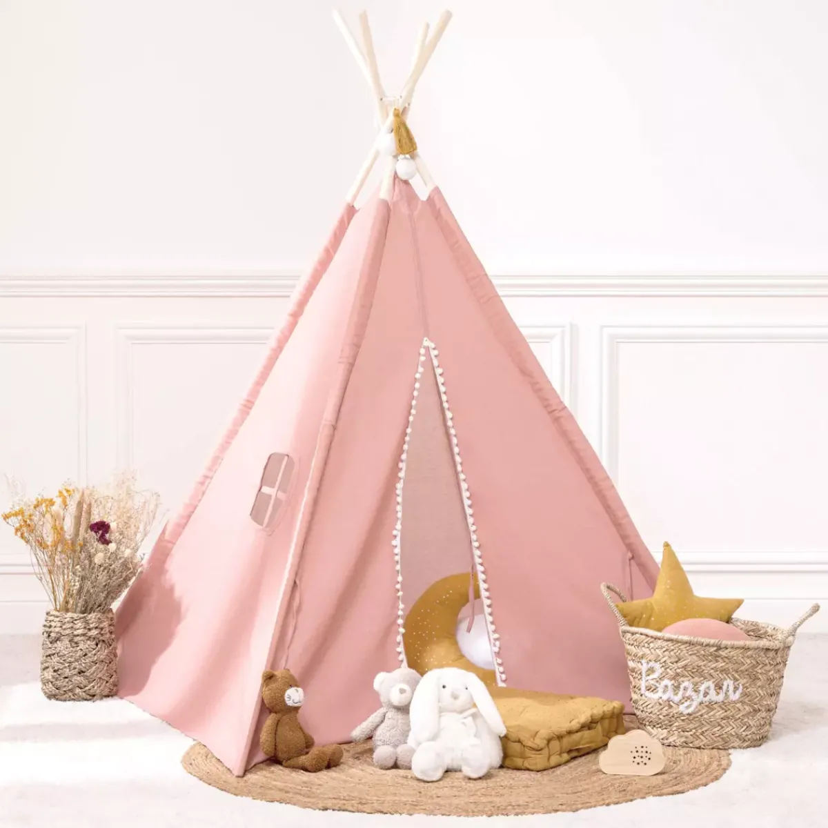 Atmosphera createur d'interieur for kids Mobili Bambini-Tipi bambini legno e tessuto (160 cm) Wapi