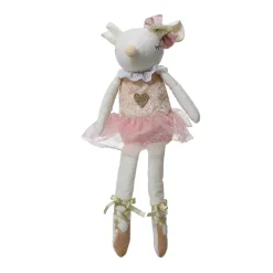 KAEMINGK Babbo Natale Animali E Personaggi-Topolina di Natale (H37 cm) Salomé Ballerina Danzatrice Pesca