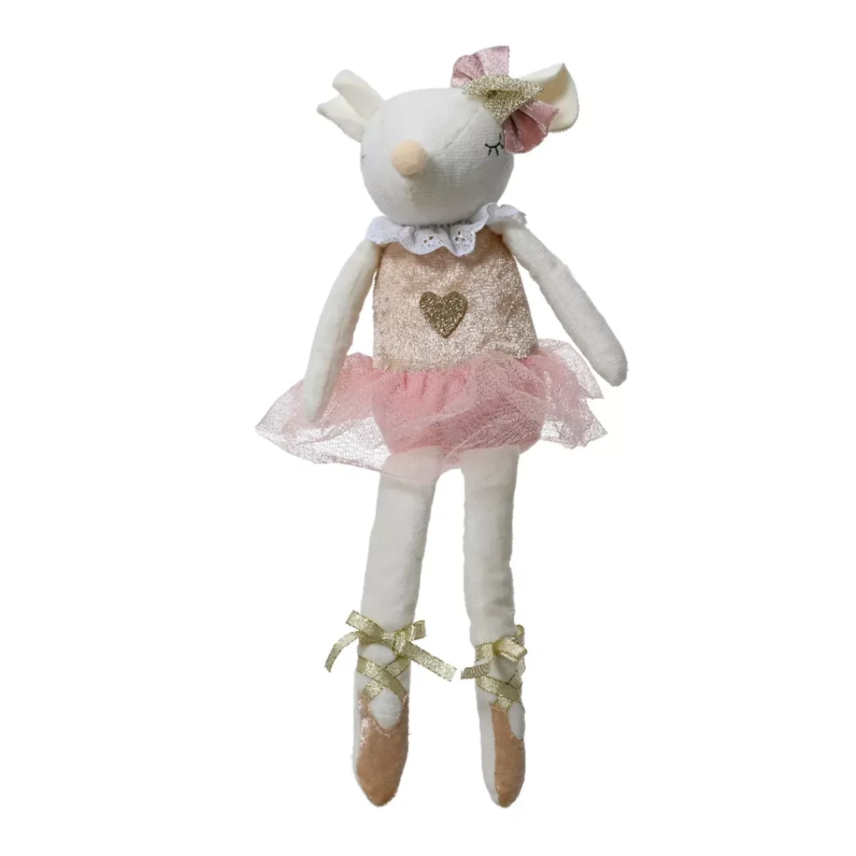 KAEMINGK Babbo Natale Animali E Personaggi-Topolina di Natale (H37 cm) Salomé Ballerina Danzatrice Pesca