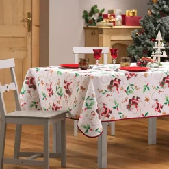 douceur d'intu017drieur Tovaglia E Runner Da Tavolo Per Le Feste-Tovaglia antimacchia Babbo Natale L300 cm