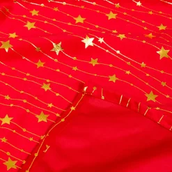 JJA Tovaglia E Runner Da Tavolo Per Le Feste-Tovaglia di Natale rettangolare (140 x 240 cm) Pioggia di stelle e dorato