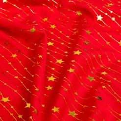 JJA Tovaglia E Runner Da Tavolo Per Le Feste-Tovaglia di Natale rettangolare (140 x 240 cm) Pioggia di stelle e dorato