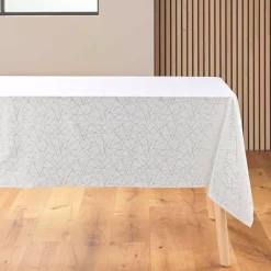douceur d'intu017drieur Tovaglia E Runner Da Tavolo Per Le Feste-Tovaglia di Natale rettangolare anti macchia (140 x 240 cm) Mikado e dorato