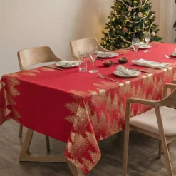 Feeric Lights & Christmas Tovaglia E Runner Da Tavolo Per Le Feste-Tovaglia natalizia rettangolare (140 x 360 cm) Albero