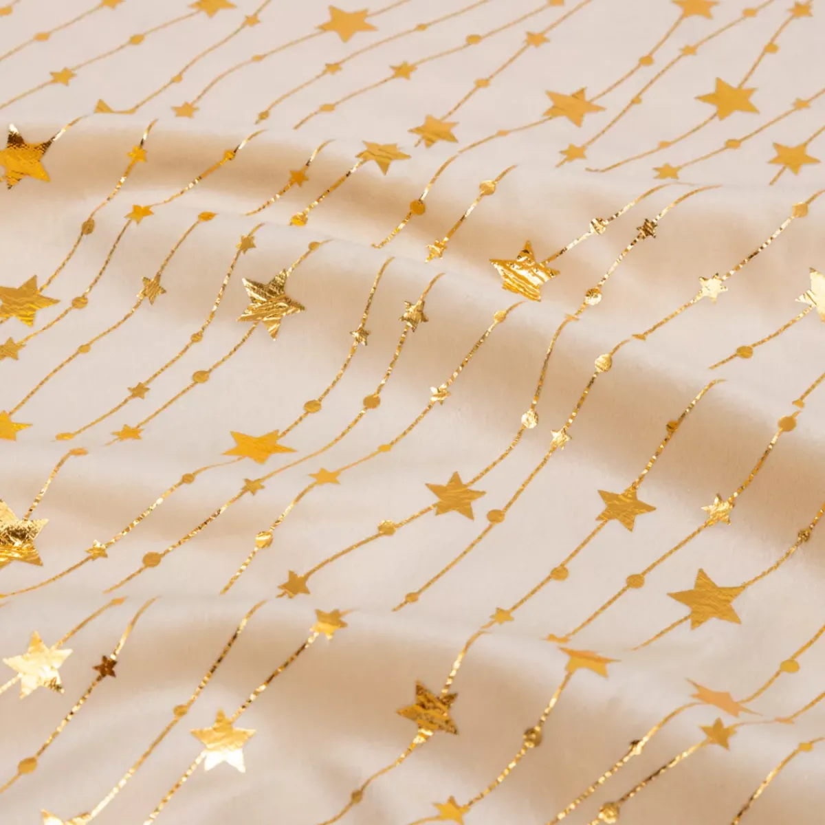 JJA Tovaglia E Runner Da Tavolo Per Le Feste-Tovaglia natalizia rettangolare (140 x 240 cm) Pioggia di stelle e oro