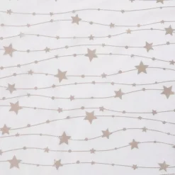 JJA Tovaglia E Runner Da Tavolo Per Le Feste-Tovaglia natalizia rettangolare (140 x 240 cm) Pioggia di stelle Bianca