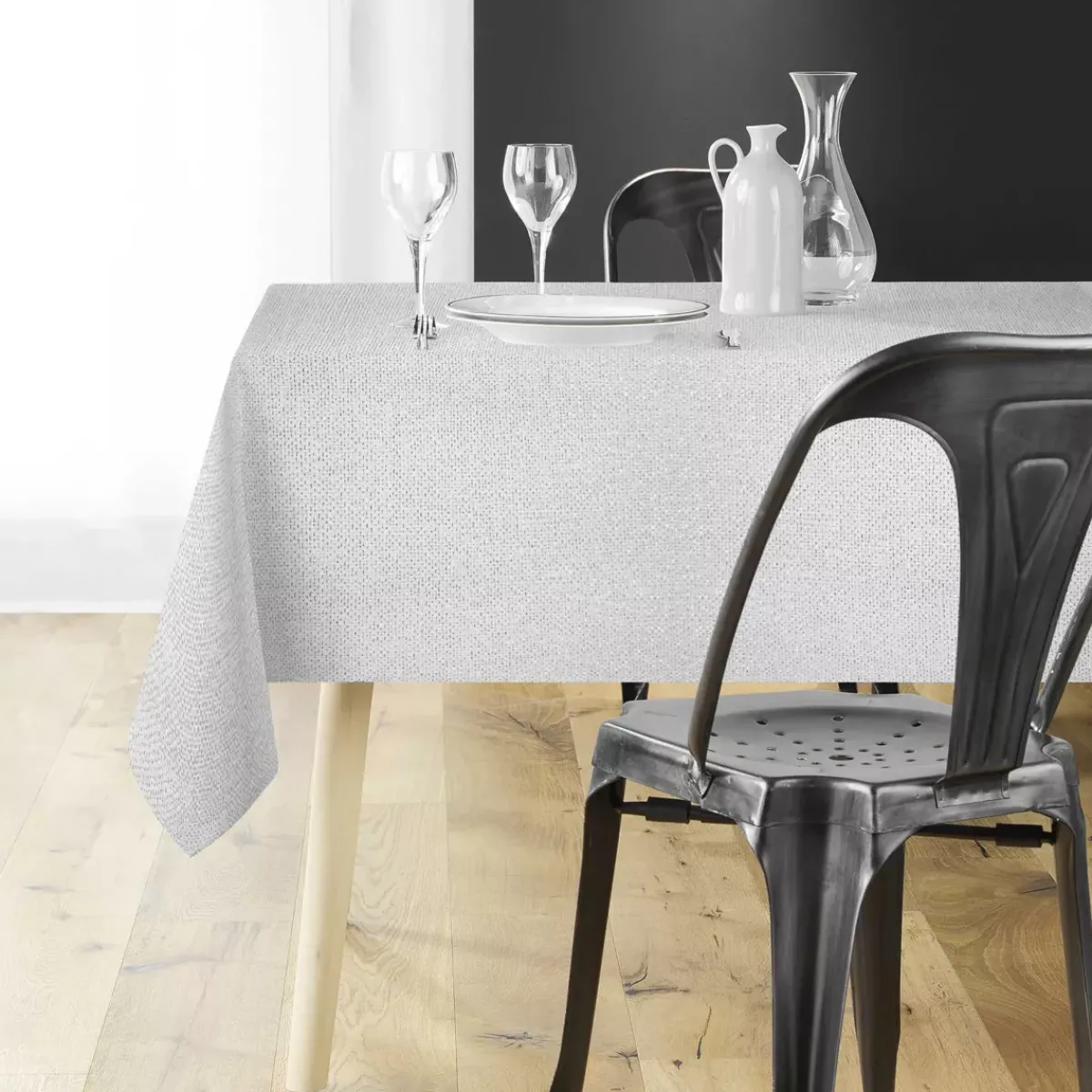 Douceur d interieur Tovaglia E Runner Da Tavolo Per Le Feste-Tovaglia natalizia rettangolare (140 x 300 cm) Strass