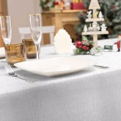 Douceur d interieur Tovaglia E Runner Da Tavolo Per Le Feste-Tovaglia natalizia rettangolare (140 x 240 cm) Strass