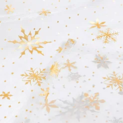 JJA Tovaglia E Runner Da Tavolo Per Le Feste-Tovaglia natalizia rettangolare (140 x 360 cm) Fiocco di neve