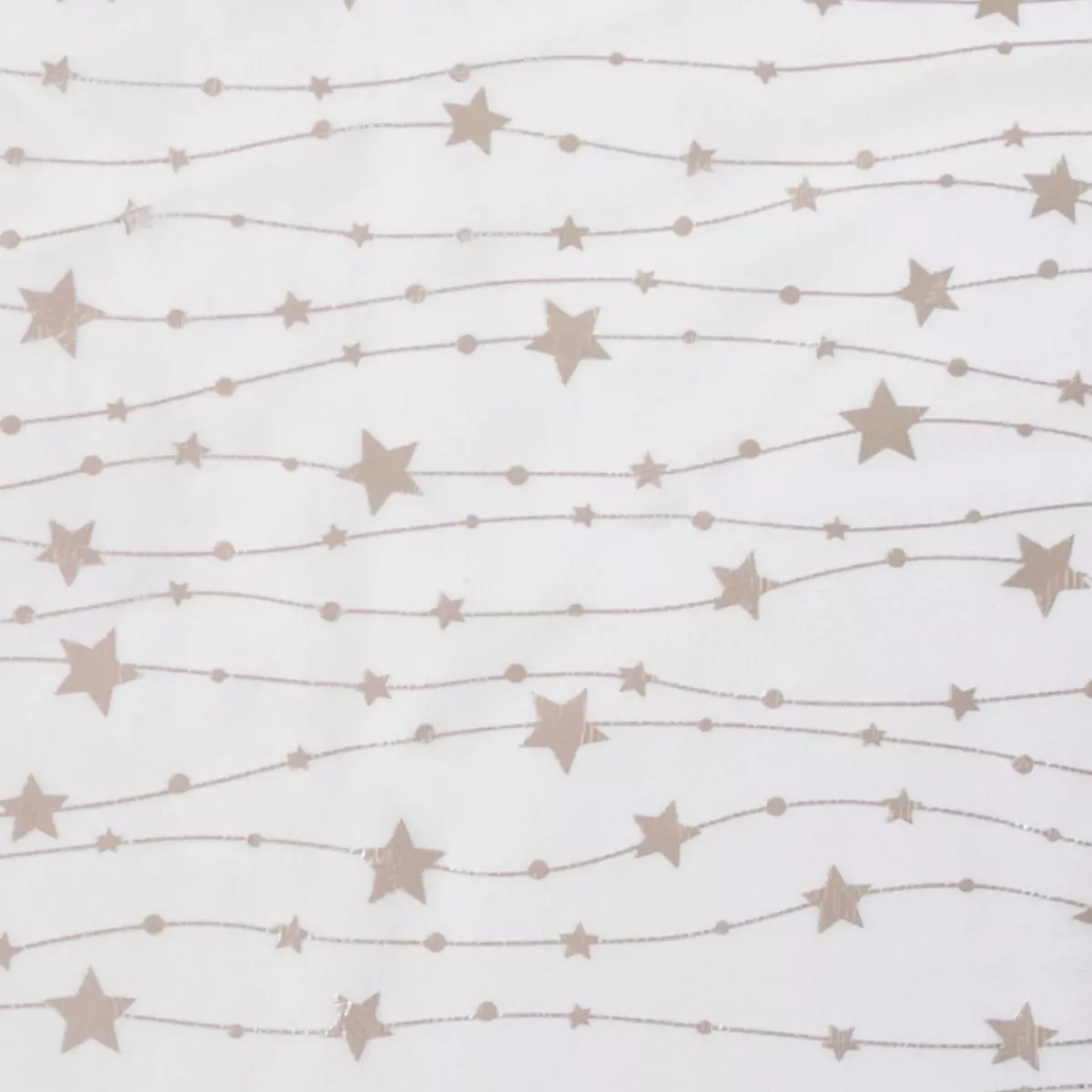 JJA Tovaglia E Runner Da Tavolo Per Le Feste-Tovaglia natalizia rettangolare (140 x 360 cm) Pioggia di stelle Bianca