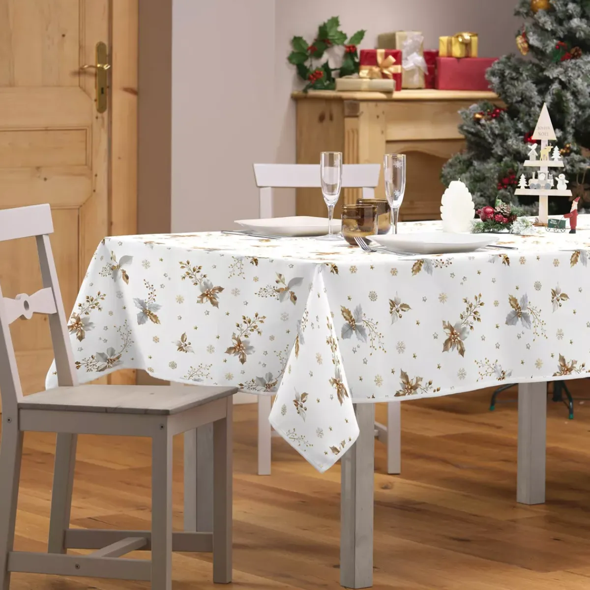 Douceur d interieur Tovaglia E Runner Da Tavolo Per Le Feste-Tovaglia natalizia rettangolare (150 x 300 cm) Guido
