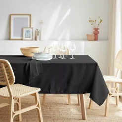 Tovaglia rettangolare antimacchia (140 x 350 cm) Elise Nera