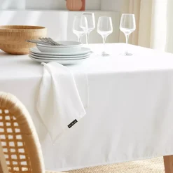 Tovaglia rettangolare antimacchia (140 x 350 cm) Elise Bianca