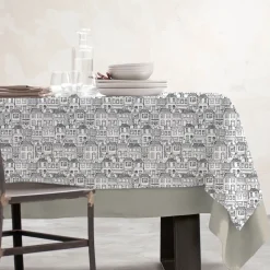 Tovaglia rettangolare cotone antimacchia (150 x 250 cm) Home Grigia