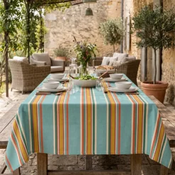 Tovaglia rettangolare cotone antimacchia (150 x 350 cm) Cervione Multicolore