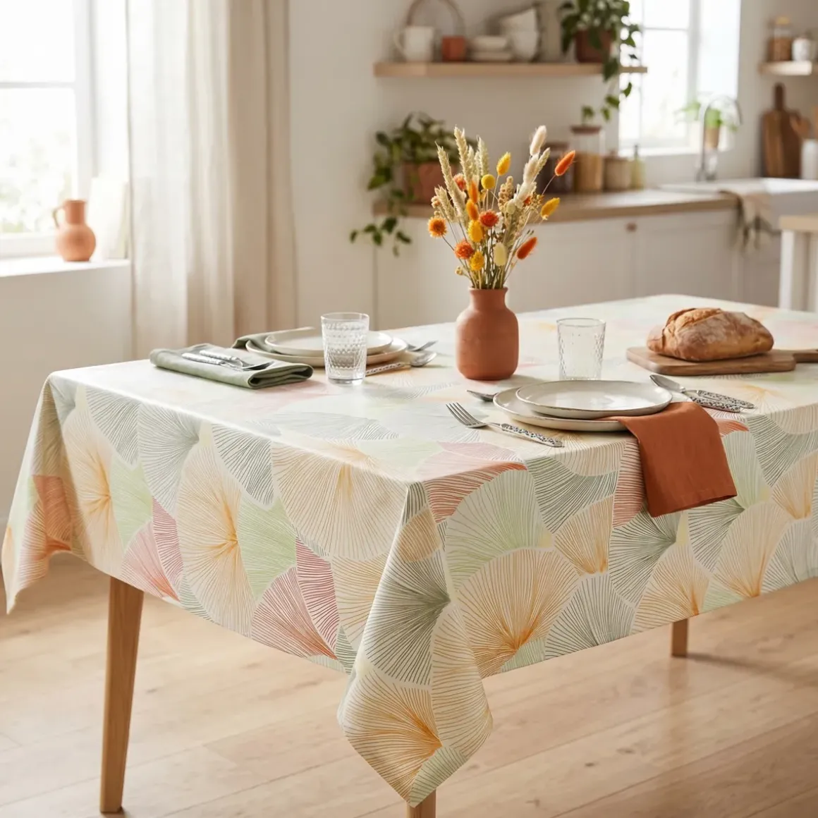 Tovaglia rettangolare cotone antimacchia (150 x 250 cm) Boston Multicolore