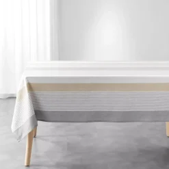 douceur d'intu017drieur Tovaglie-Tovaglia rettangolare in cotone tessuto (140 x 240 cm) Iliade Bianca