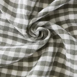 Tovaglia rettangolare in doppia garza di cotone (150 x 250 cm) Gaïa vichy Verde rosmarino