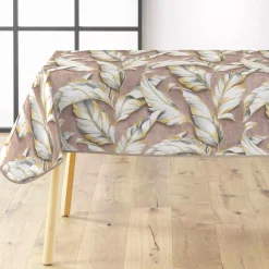 douceur d'intu017drieur Tovaglie-Tovaglia rettangolare in PVC rivestito impermeabile (240 x 140 cm) Ebany
