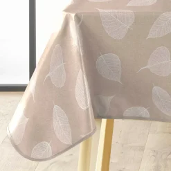 douceur d'intu017drieur Tovaglie-Tovaglia rettangolare in PVC rivestito (140 x 240 cm) Feuillys Bianca