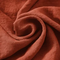 Tovaglia rettangolare lino lavato (L250 cm) Louise Terracotta