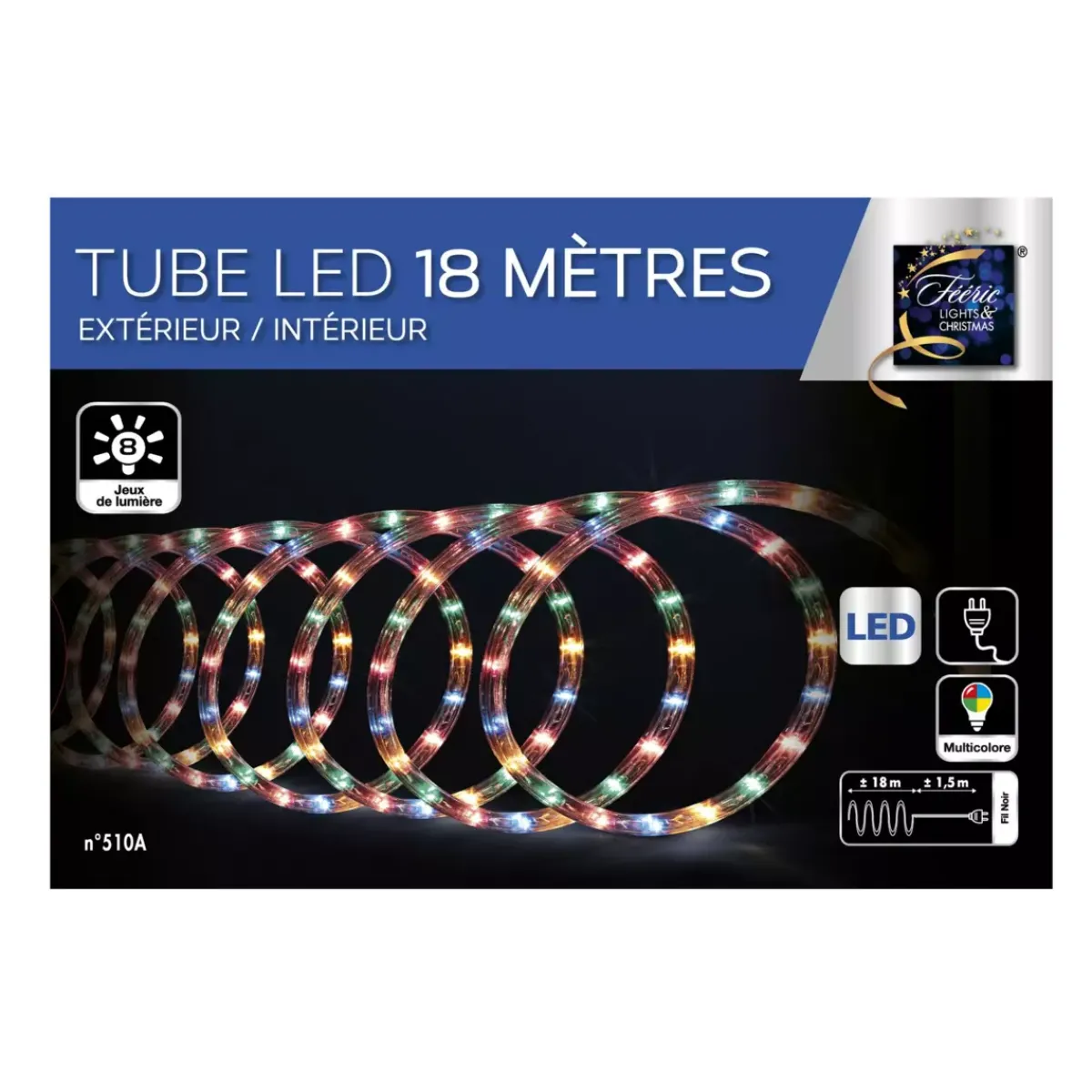 Feeric Lights & Christmas Ghirlande Di Luci-Tubo luminoso 18 m 324 LED