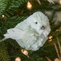 KAEMINGK Addobbi Natalizi-Uccello su pinza (H10 cm) Passero Menta bianca