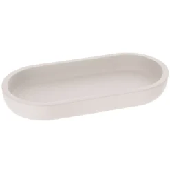 TENDANCE Accessori Bagno-Vassoio ovale da bagno (19,5 cm) Japandi Tortora