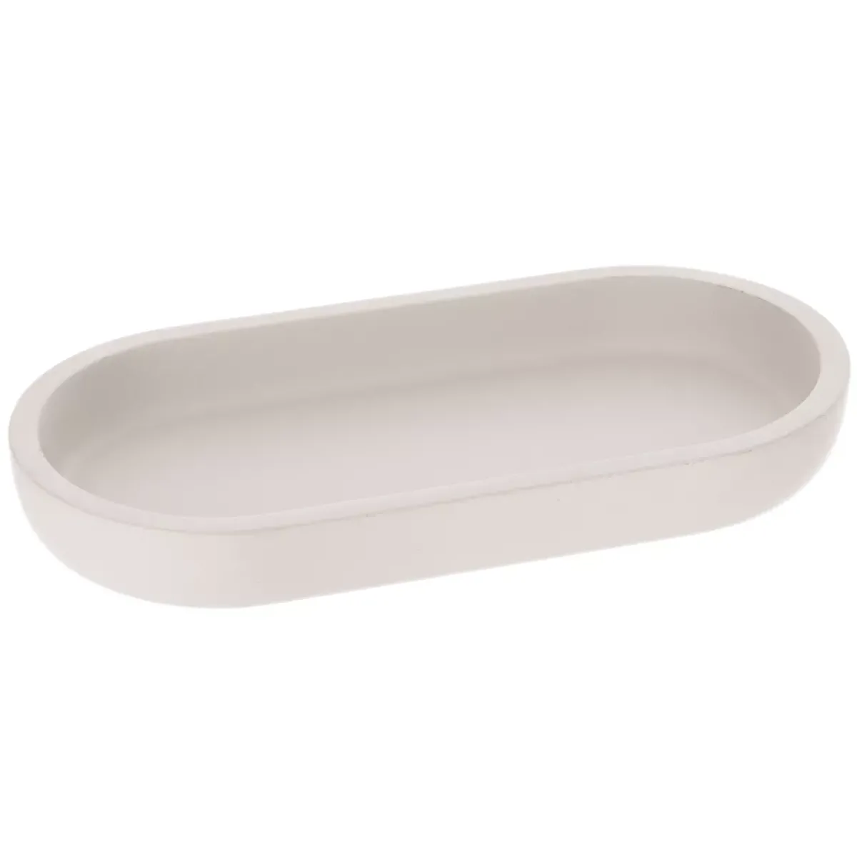 TENDANCE Accessori Bagno-Vassoio ovale da bagno (19,5 cm) Japandi Tortora