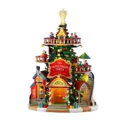 LEMAX Villagio Di Natale Lemax-Villaggio di Natale luminoso Negozi di Natale Torre dell'albero di Natale