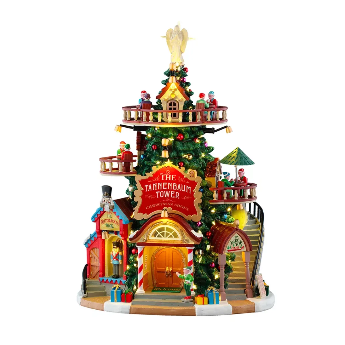 LEMAX Villagio Di Natale Lemax-Villaggio di Natale luminoso Negozi di Natale Torre dell'albero di Natale