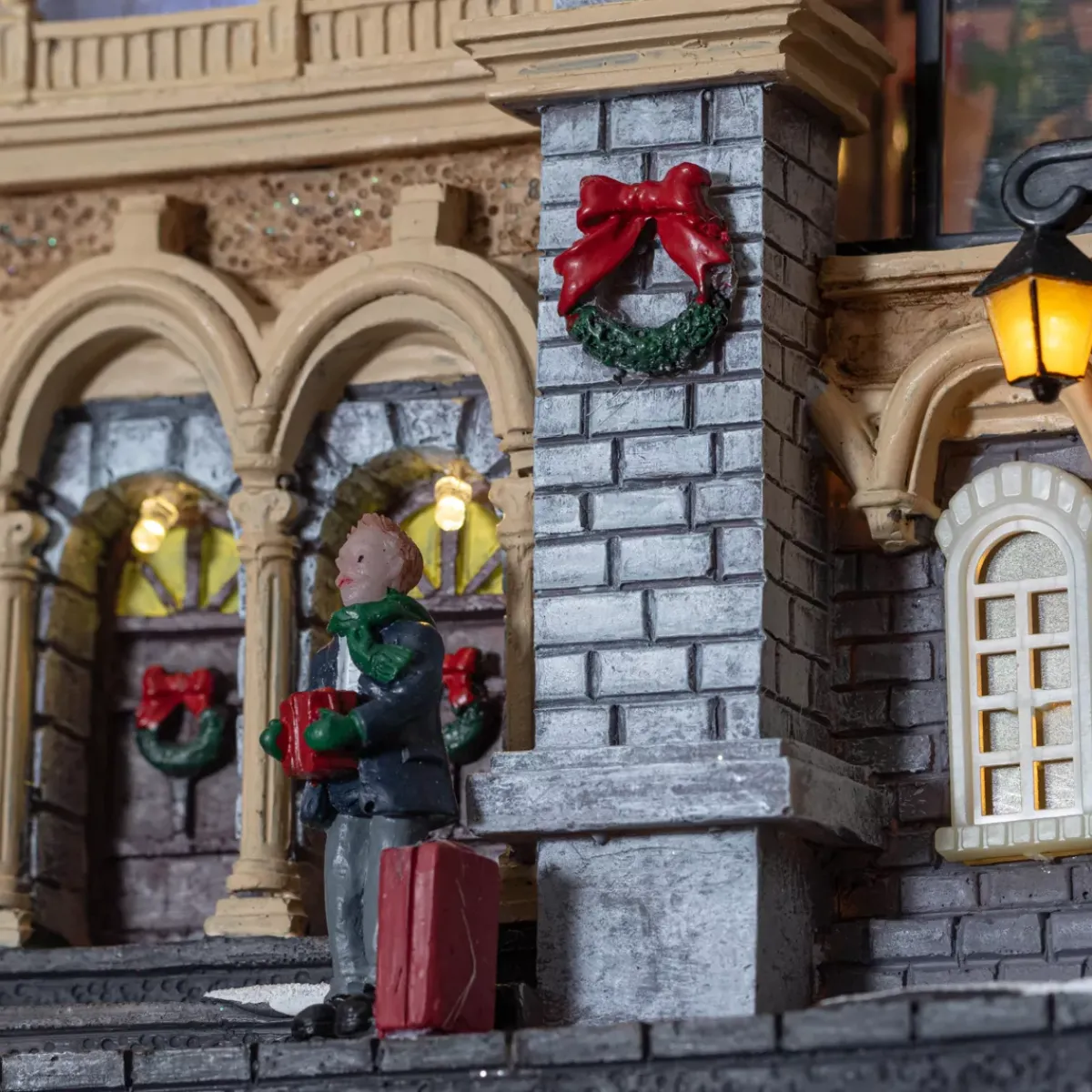 KAEMINGK Villaggio Di Natale Luminoso-Villaggio di Natale luminoso e musicale Stazione ferroviaria