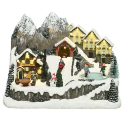 KAEMINGK Villaggio Di Natale Luminoso-Villaggio di Natale luminoso e musicale Chalet in montagna