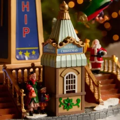 KAEMINGK Villaggio Di Natale Luminoso-Villaggio di Natale luminoso, animato e musicale (H47 cm) Giostra aerei