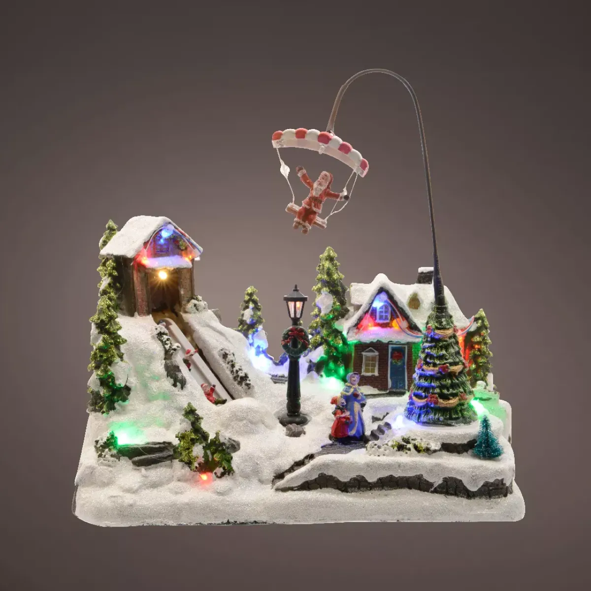 KAEMINGK Villaggio Di Natale Luminoso-Villaggio di Natale luminoso e animato (H31 cm) Avventure invernali