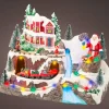 KAEMINGK Villaggio Di Natale Luminoso-Villaggio di Natale luminoso e musicale Babbo Natale in montagna