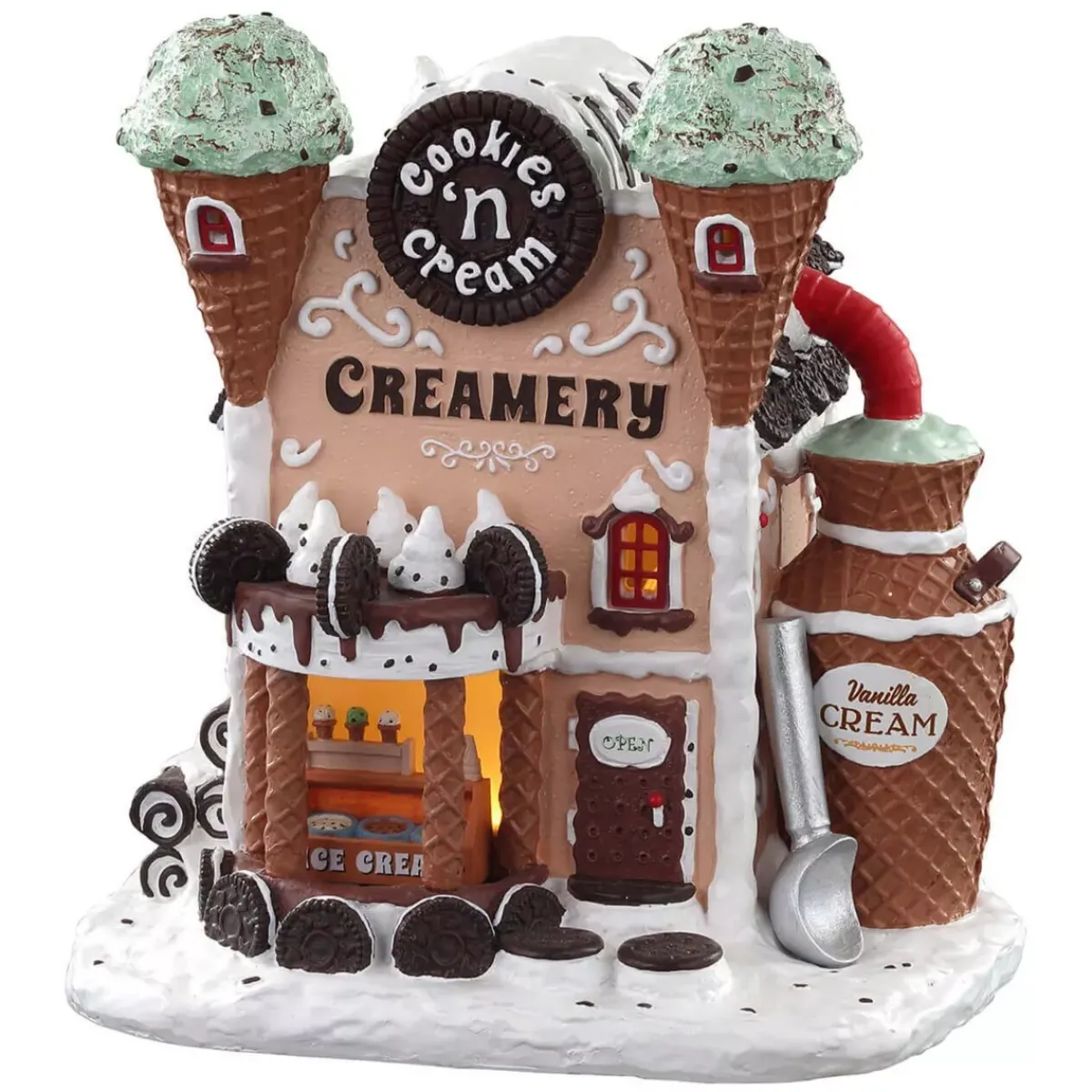 LEMAX Villagio Di Natale Lemax-Villagio di Natale luminoso a pile Gekataio Cookies n' cream