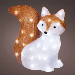 EMINZA Oggetti Decorativi E Illuminati|Babbo Natale Animali E Personaggi-Volpe Luminosa 60 LED (H37 cm) Leonard