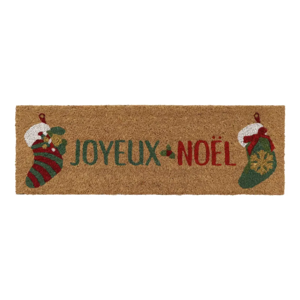 LUANCE Plaid E Cuscini Di Natale-Zerbino di Natale cocco (25 x 75 cm) Clazini di Natale